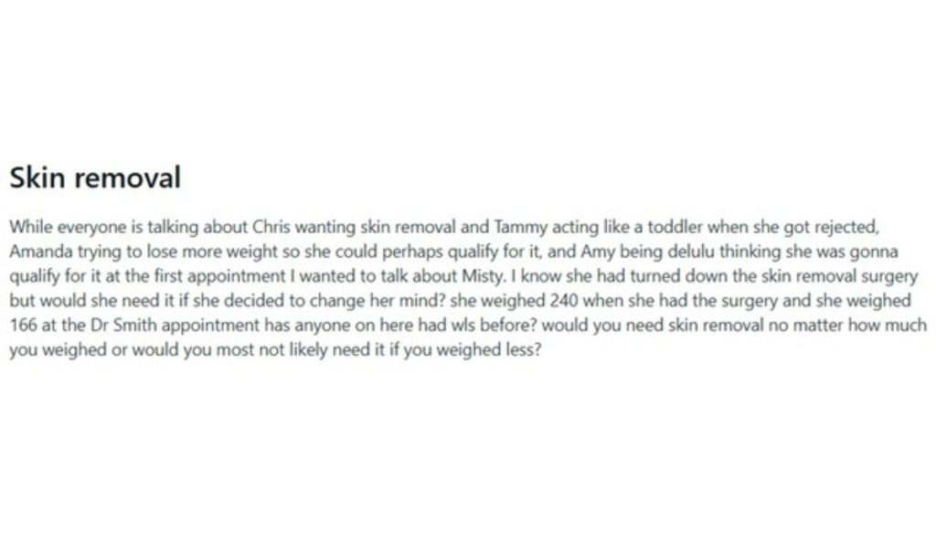 1000 Lb Sisters - Reddit On Misty Wentworth